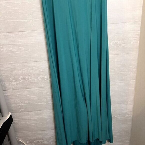 Womens Slitted Floral Sleeveless Halter Full-Length Formal‎ Pencil Dress - Picture 6 of 8